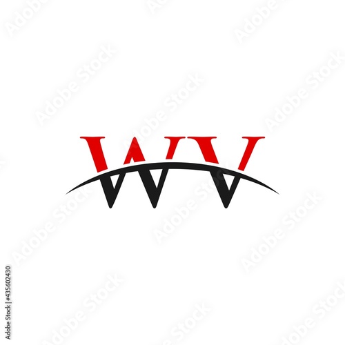 Free Download WV initial swoosh horizon, letter logo designs vector - GFXLoad