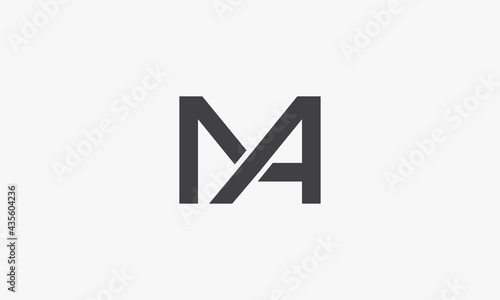 MA letter logo concept isolated on white background.