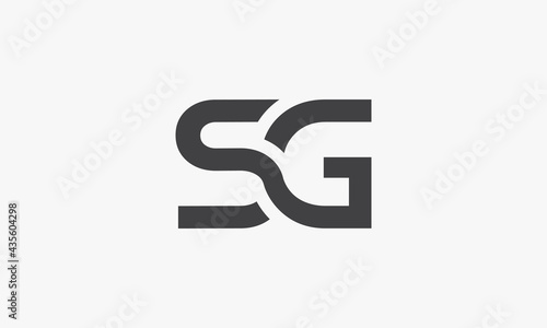 SG letter logo concept isolated on white background.