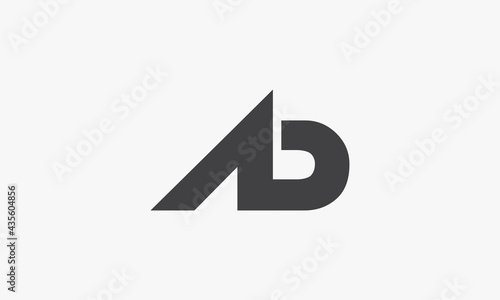 letter AB logo concept isolated on white background.