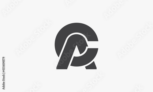 CA or AC letter logo concept isolated on white background.