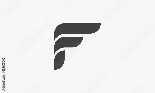 modern letter F logo concept isolated on white background.