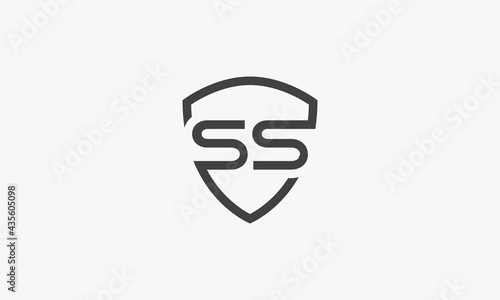 Free Download SS letter logo shield concept isolated on white background. - GFXLoad