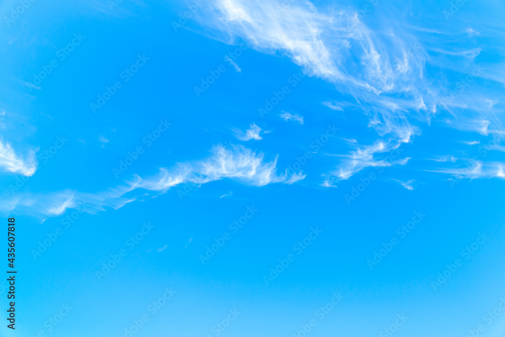 Blue sky with clouds. blue sky background. copy space.