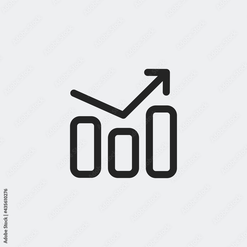 Infographic chart icon isolated on background. Bar graph symbol modern, simple, vector, icon for website design, mobile app, ui. Vector Illustration Infographic chart icon isolated on background. Bar graph symbol modern, simple, vector, icon for website design, mobile app, ui. Vector Illustration