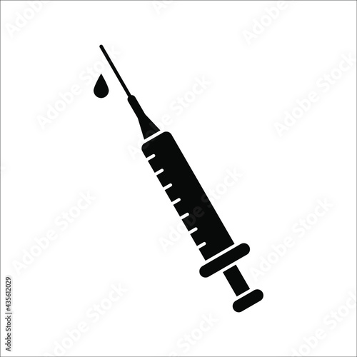 vector medical icon for pandemic vaccine ampoule and syringe. Image of covid-19 vaccine and syringe. Illustration of antiviral vaccine eps 10