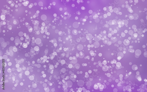 Abstract christmas bokeh background with purple circle glitter.