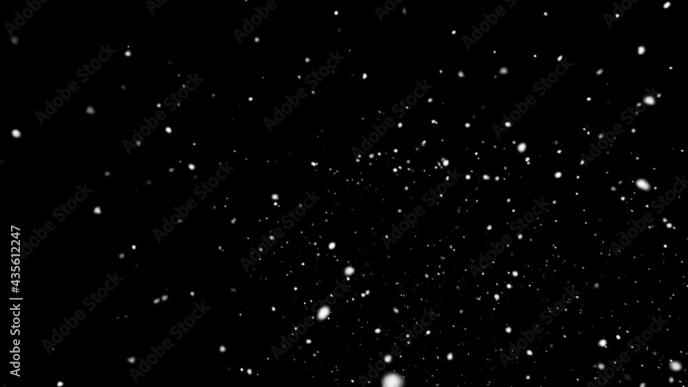 graphic design element animation falling snow on black background graphic design element animation falling snow on black background