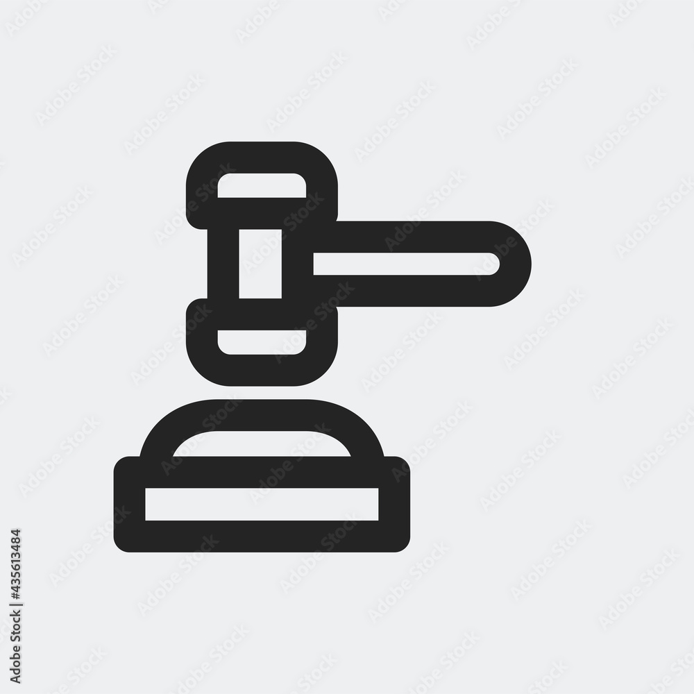 Judge gavel icon isolated on background. Auction symbol modern, simple, vector, icon for website design, mobile app, ui. Vector Illustration Judge gavel icon isolated on background. Auction symbol modern, simple, vector, icon for website design, mobile app, ui. Vector Illustration