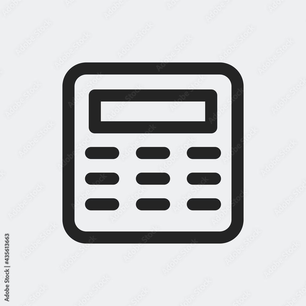 Calculator icon isolated on background. Accounting symbol modern, simple, vector, icon for website design, mobile app, ui. Vector Illustration Calculator icon isolated on background. Accounting symbol modern, simple, vector, icon for website design, mobile app, ui. Vector Illustration