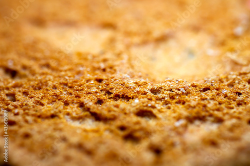 Extreme macro of gingerbread cookie