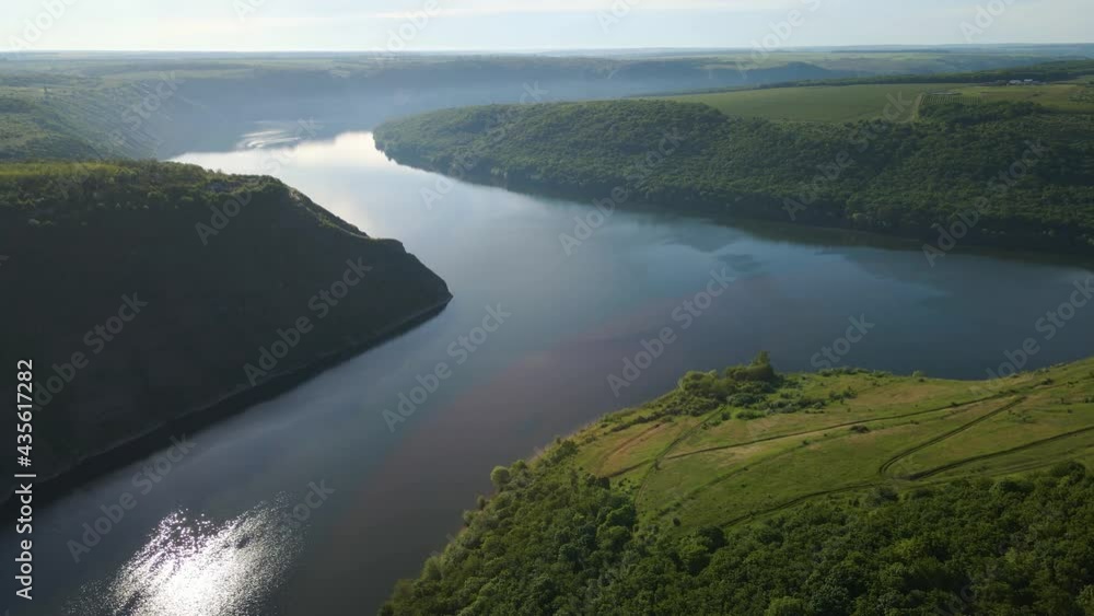 canyon river bay cliffs bank green grass beautiful view from above rocks canyon river bay cliffs bank green grass beautiful view from above rocks