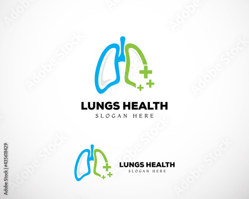 Lungs Health logo designs concept, Lung logo designs vector, Medical logo template