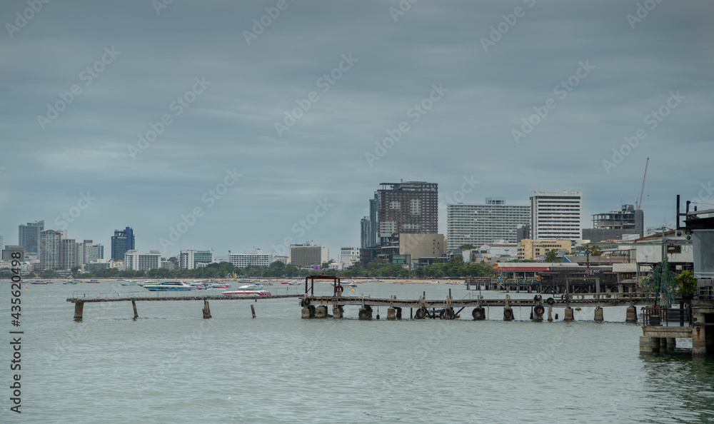  View of the Gulf of Siam and the city.