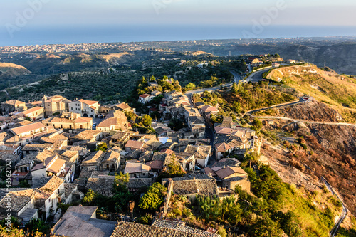 The beautiful, ancient stone village of lower Gerace