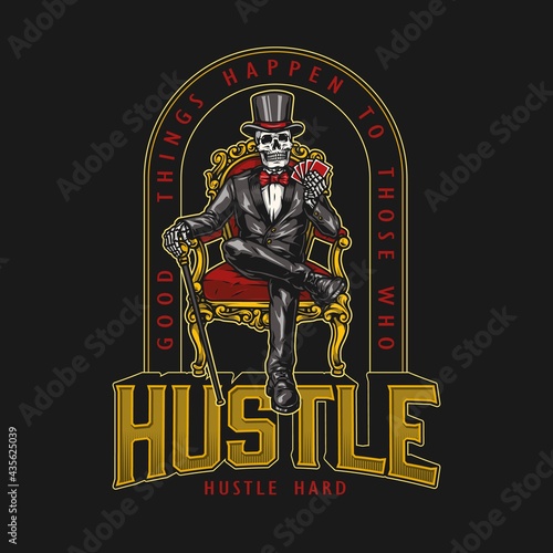 Gambling colorful badge
