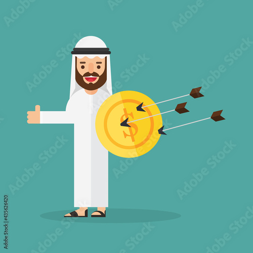Arabic Business man protection Concept