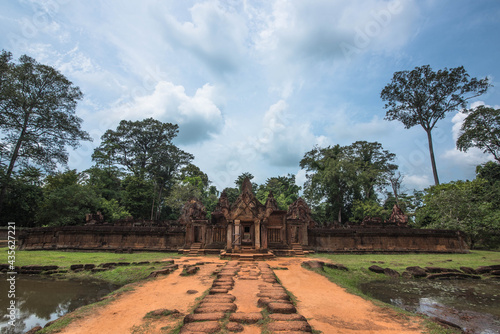 Banteay Srei is considered one of the most beautiful stone castles in Cambodia