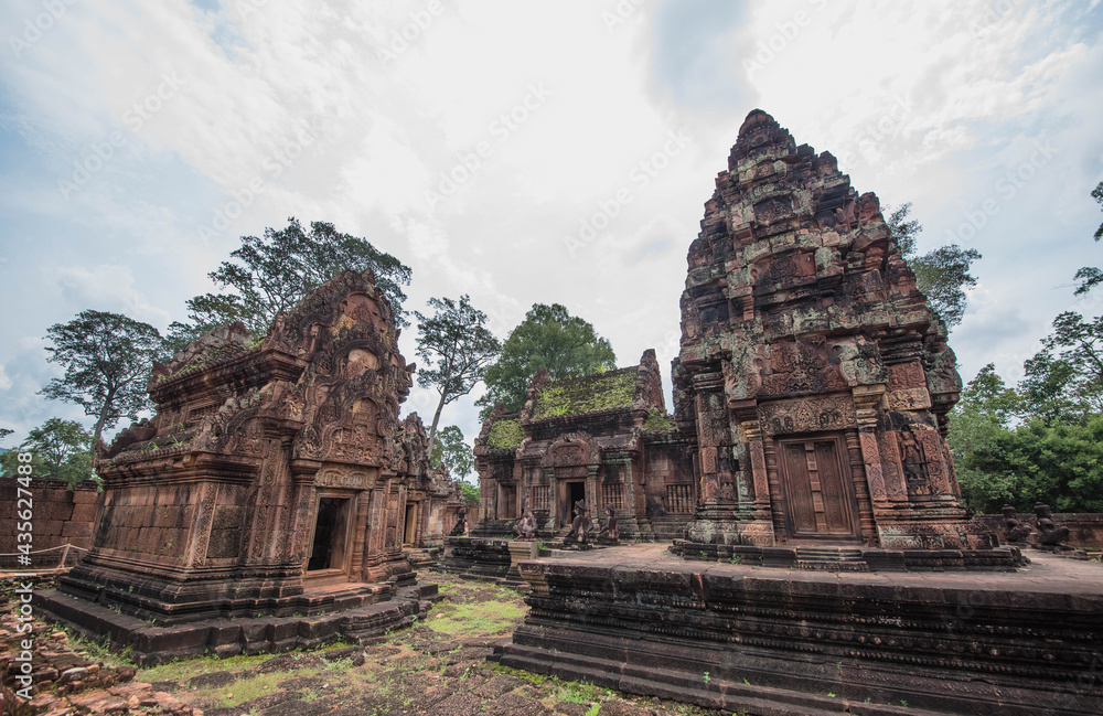Banteay Srei is considered one of the most beautiful stone castles in Cambodia