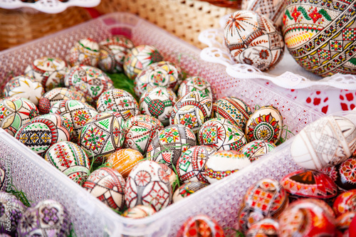 Traditional painted Easter eggs, Transylvania, Romania