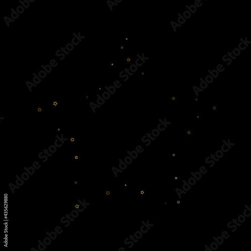 Gold Glitter Stars. Luxury Shiny Confetti.