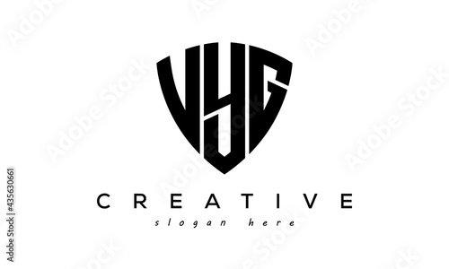 VYG letter creative logo with shield photo