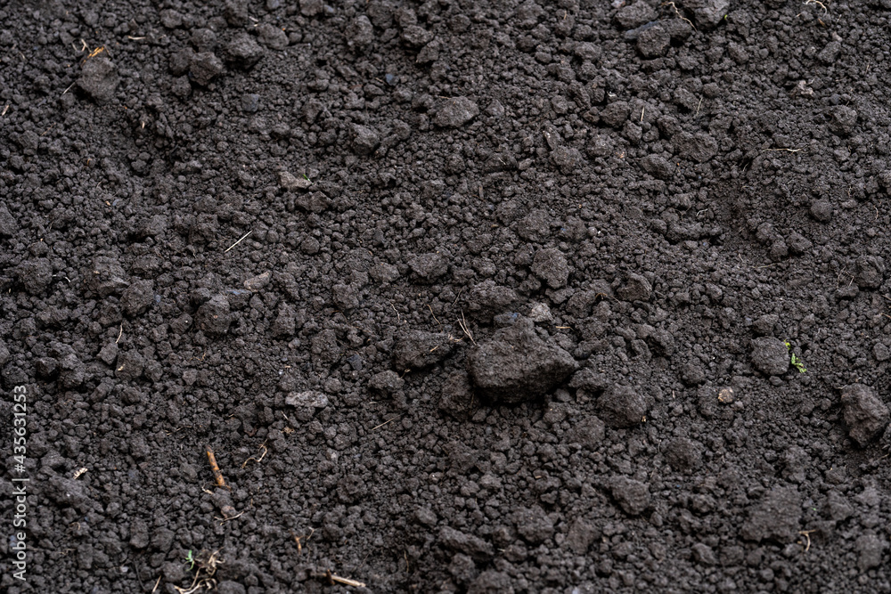 Soil background. Digging the ground. chernozem. Land for planting plants Soil background. Digging the ground. chernozem. Land for planting plants