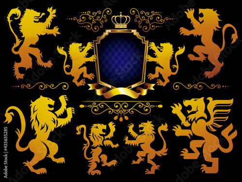 エンブレム　ゴールドライオン