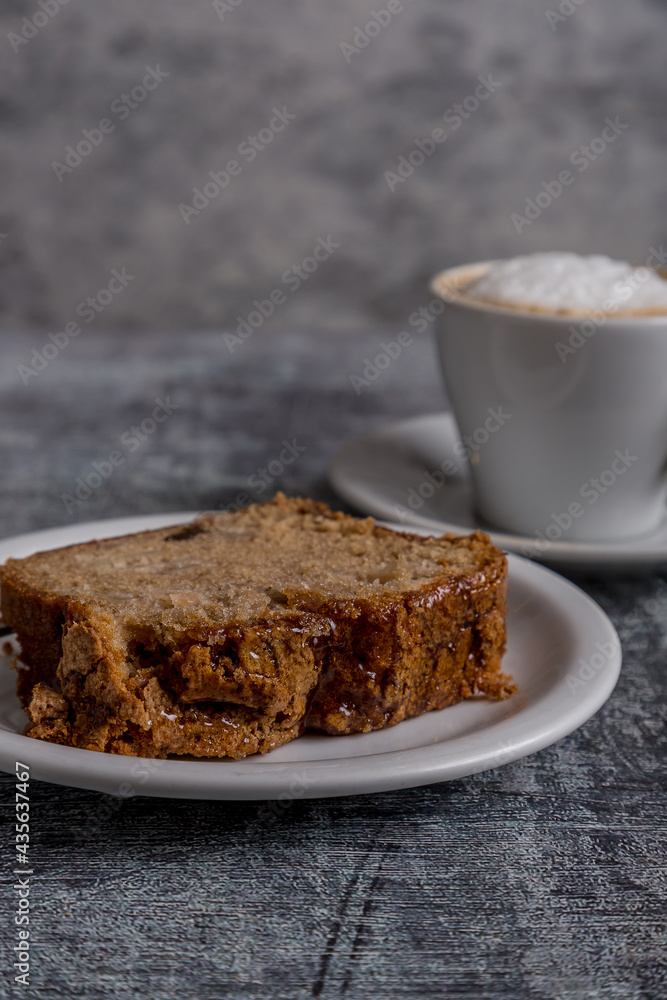 homemade pudding with coffee with milk ready to eat homemade pudding with coffee with milk ready to eat
