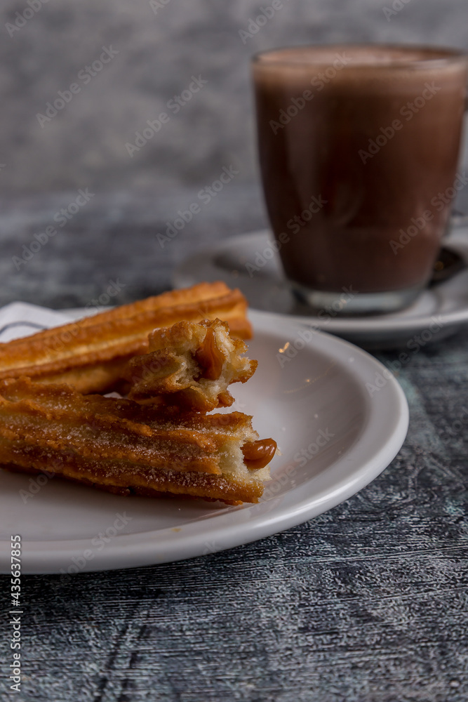 churros with chocolatada ready to eat churros with chocolatada ready to eat