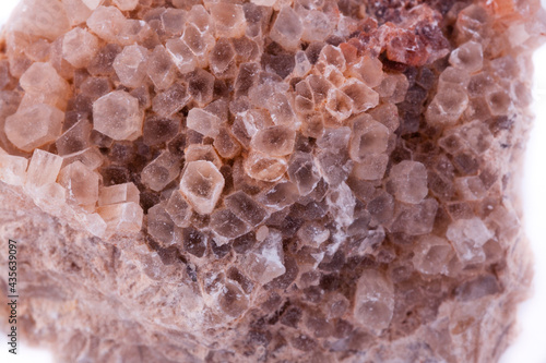 macro aragonite stone on a white background photo