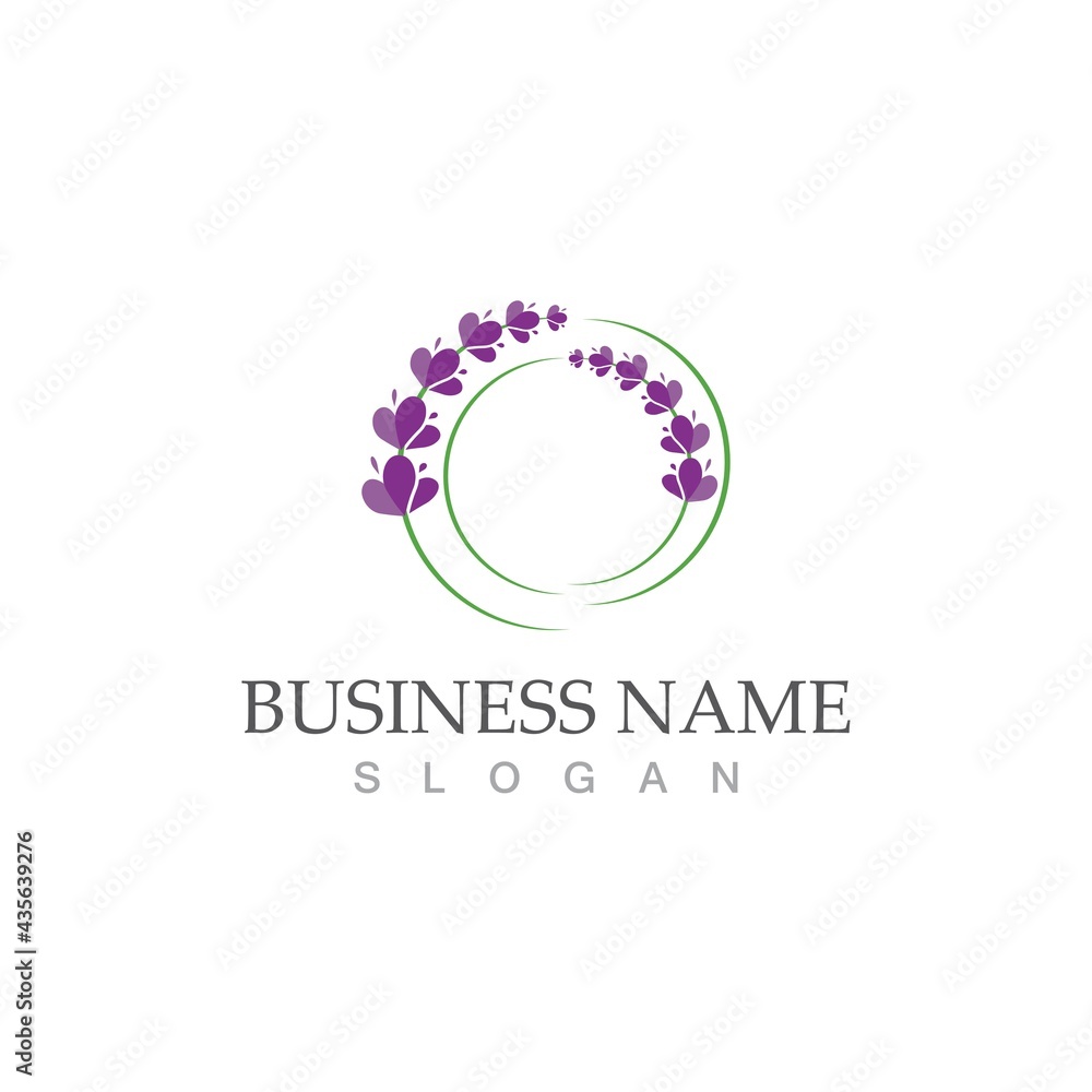 fresh lavender logo vector template flat fresh lavender logo vector template flat