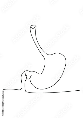 Magen Gaster OneLine Line Art Liniengrafik Lineart Healthy Gesundheit Lifestyle Nahrungsergänzungsmittel Medizinprodukt Medizin Medical