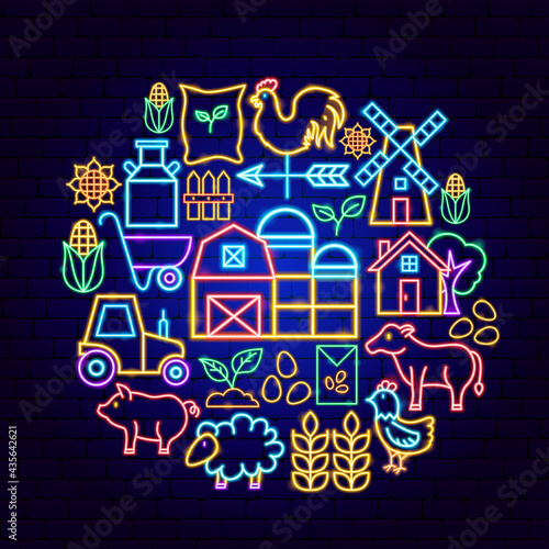 Farming Neon Concept