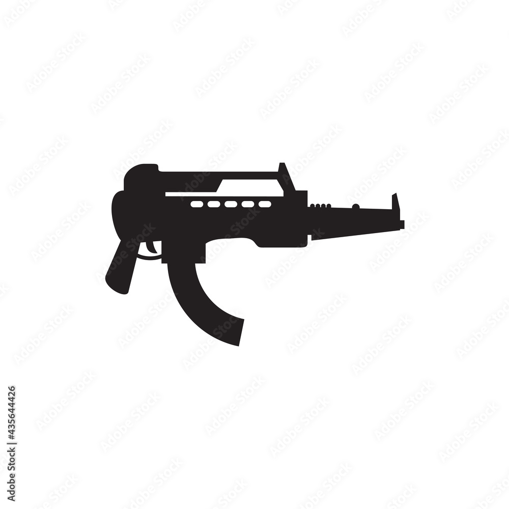 Machine gun logo design template