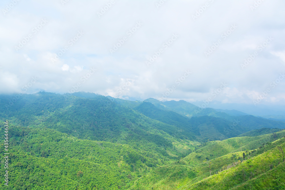 mountain range panorama at Kamphaeng Phet, thailand