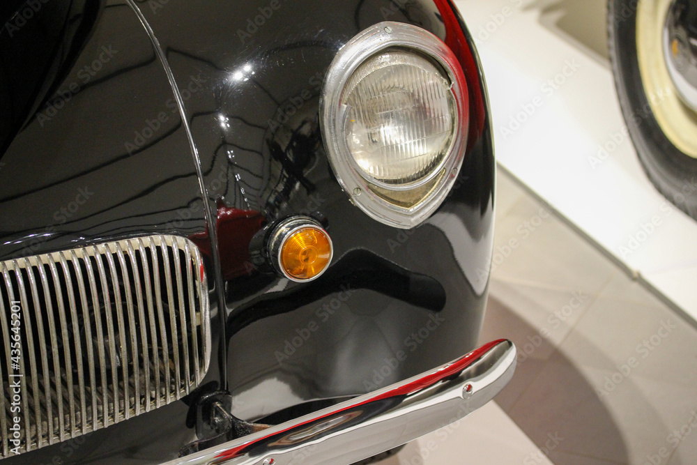 Headlight of a retro car