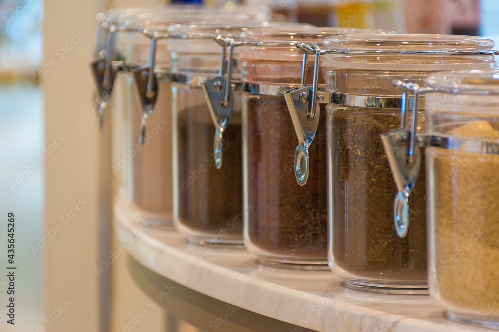 Coffee in glass bottles Coffee in glass bottles