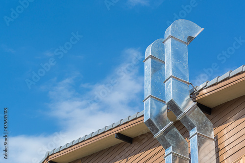 Ventilation, outdoor kitchen, space for text