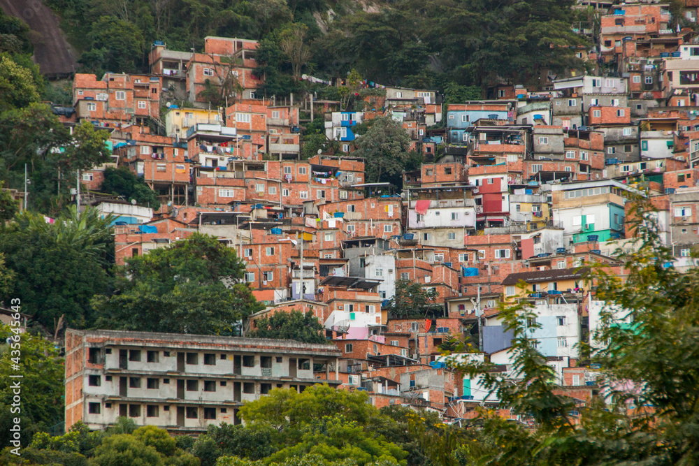 slum of santa marta in rio de janeiro brazil.