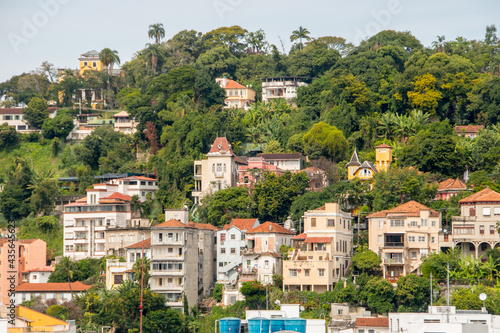 neighborhood of santa teresa seen from downtown rio de janeiro in brazil.