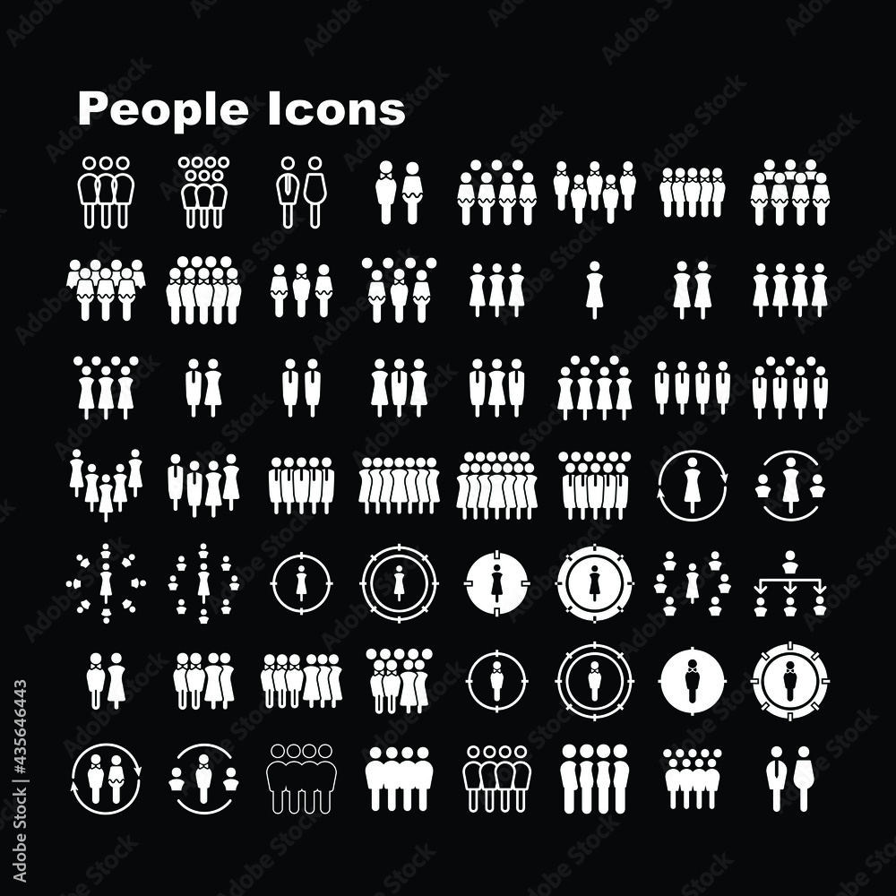 Media Icons People for website and application Media Icons People for website and application