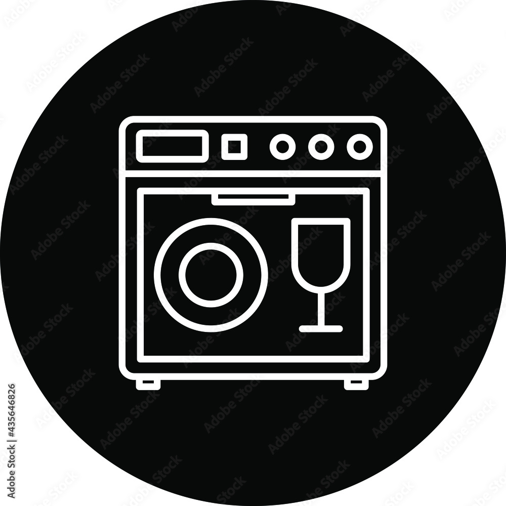 Dishwasher line icon kitchen and appliance. Clean, dish, dishwasher, kitchen, machine, wash, washer eps vector image Dishwasher line icon kitchen and appliance. Clean, dish, dishwasher, kitchen, machine, wash, washer eps vector image