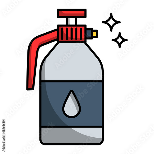 decontamination car shampoo Concept Vector Color Icon Design, covid car cleaning service Symbol on white background, Vehicle disinfection Sign,