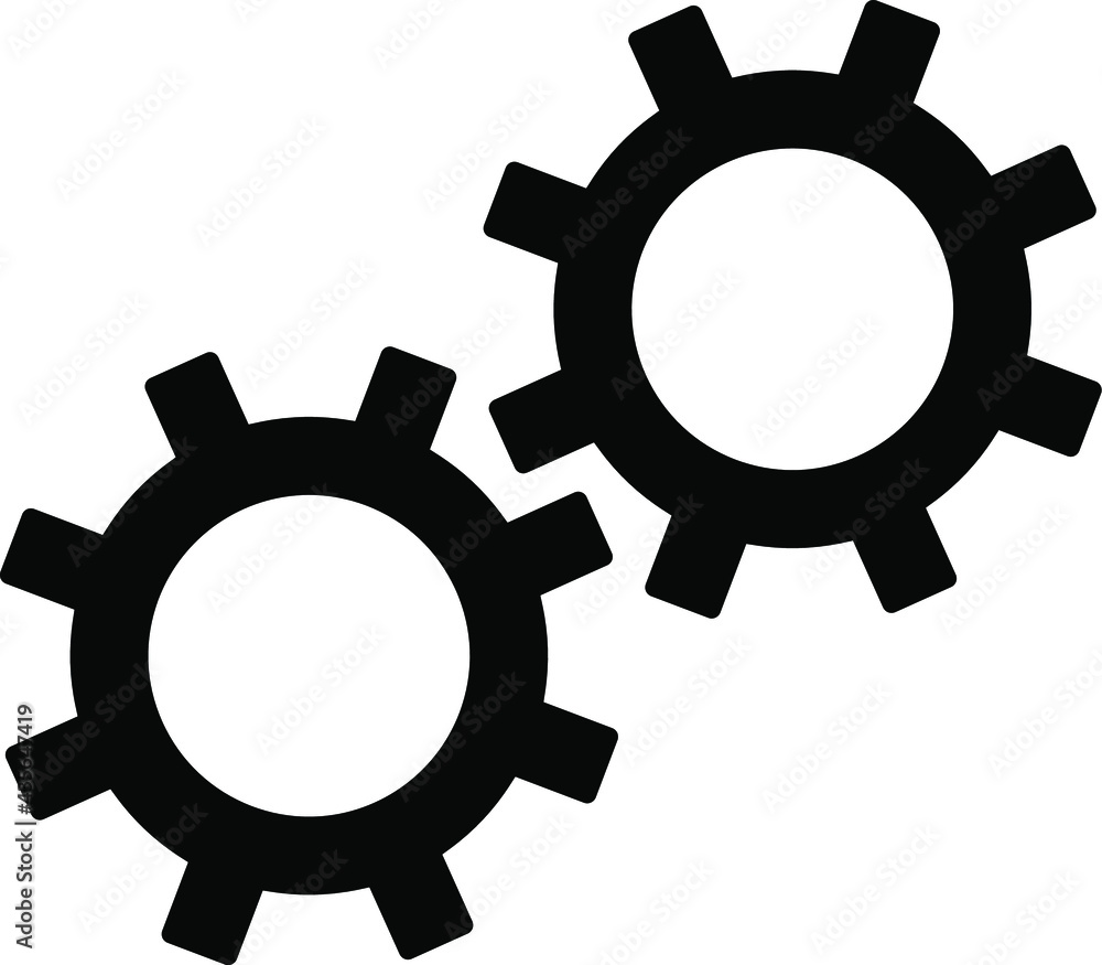Cogwheel gear mechanism vector settings icon Cogwheel gear mechanism vector settings icon