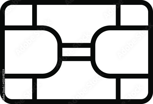 Credit Card Chip icon vector