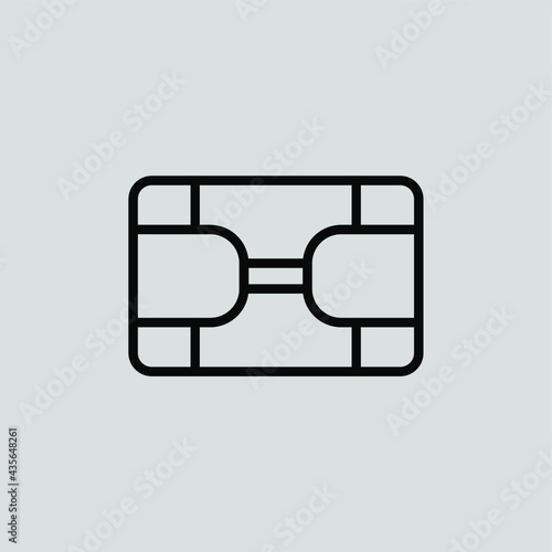 Credit Card Chip icon vector
