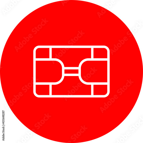 Credit Card Chip icon vector