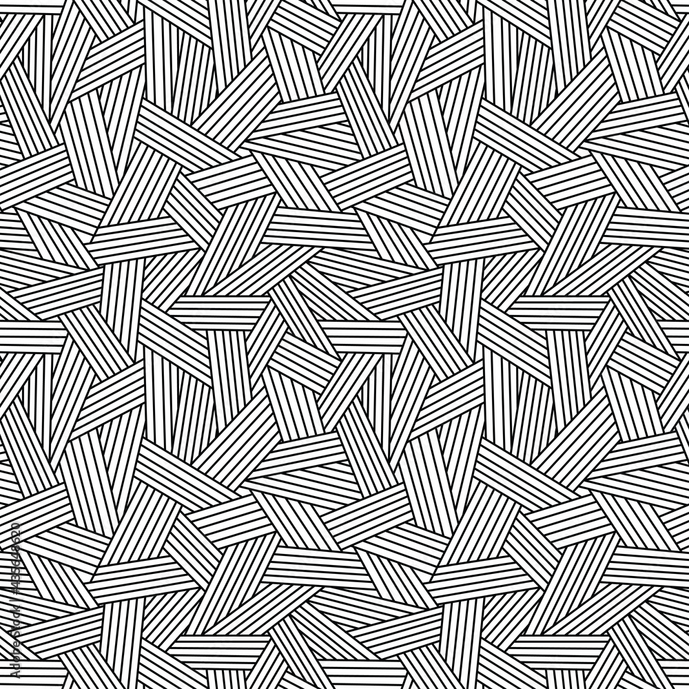 Seamless geometric abstract line pattern vector on black background for Fabric and textile printing, jersey print, wrapping paper, backdrops and , packaging, web banners