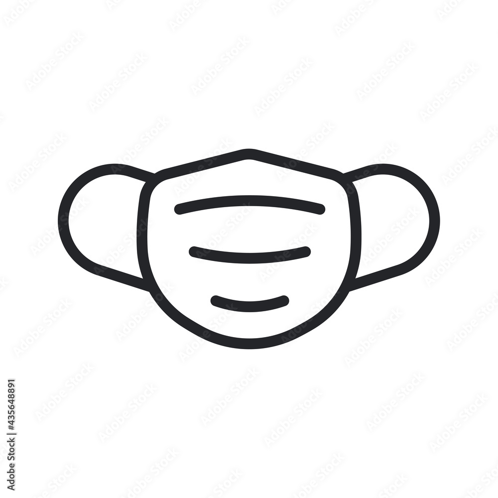 face mask icon. Medical mask for preventing the virus in patients with high fever. face mask icon. Medical mask for preventing the virus in patients with high fever.